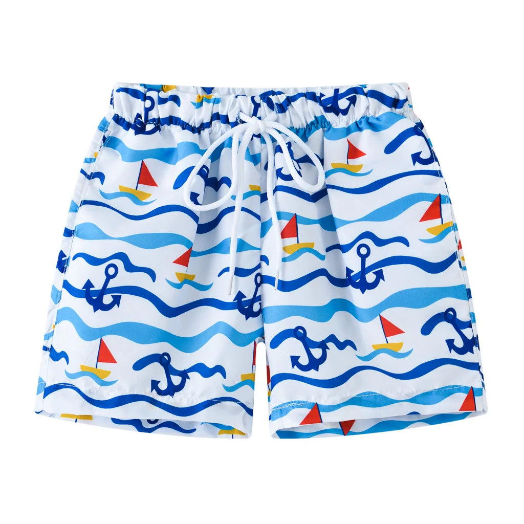 Summer Baby Boys Swimming Trunks For 2-8Years Kids Beach Shorts Cartoon Pattern Swimsuit Shorts Baby Bathing Suit Swimwear