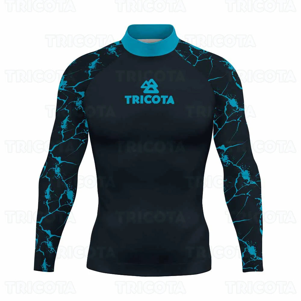 Swimming Rashguard Surfing T-shirts Men Long Sleeve Rash Guard Basic Skins Swimwear UV Protection Beach Diving Surfing Clothing