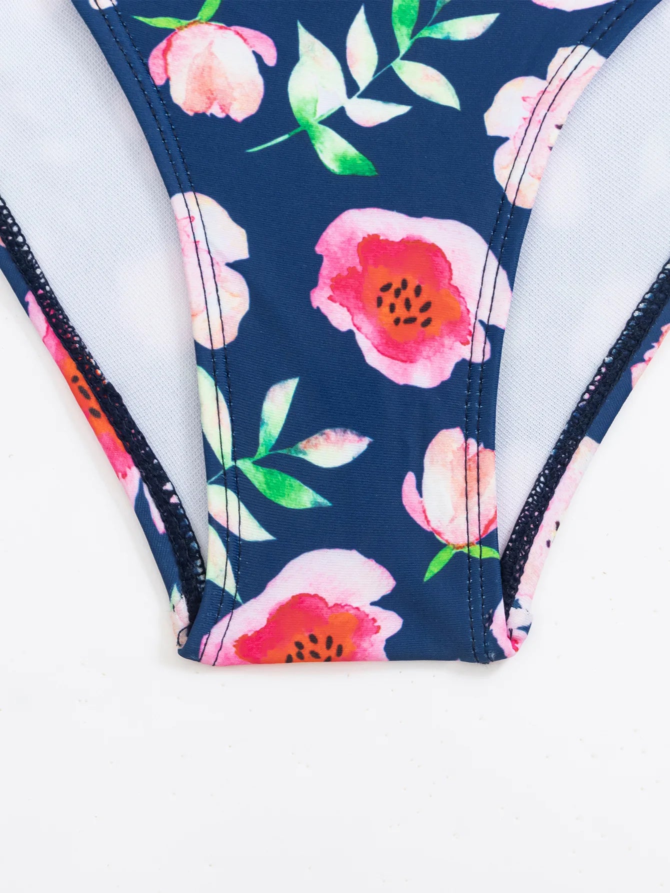 Floral Print Female Swimwear One Piece Swimsuit Women Monokini High Cut Vintage Bathing Suit Swim Beachwear Bodysuit Bather