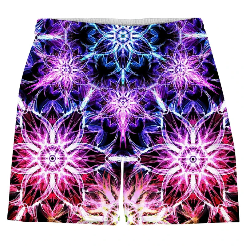 Colorful Psychedelic Pattern Beach Shorts For Men 3d Print Personality Short Pants Summer Fashion Male Quick Dry Swimming Trunks