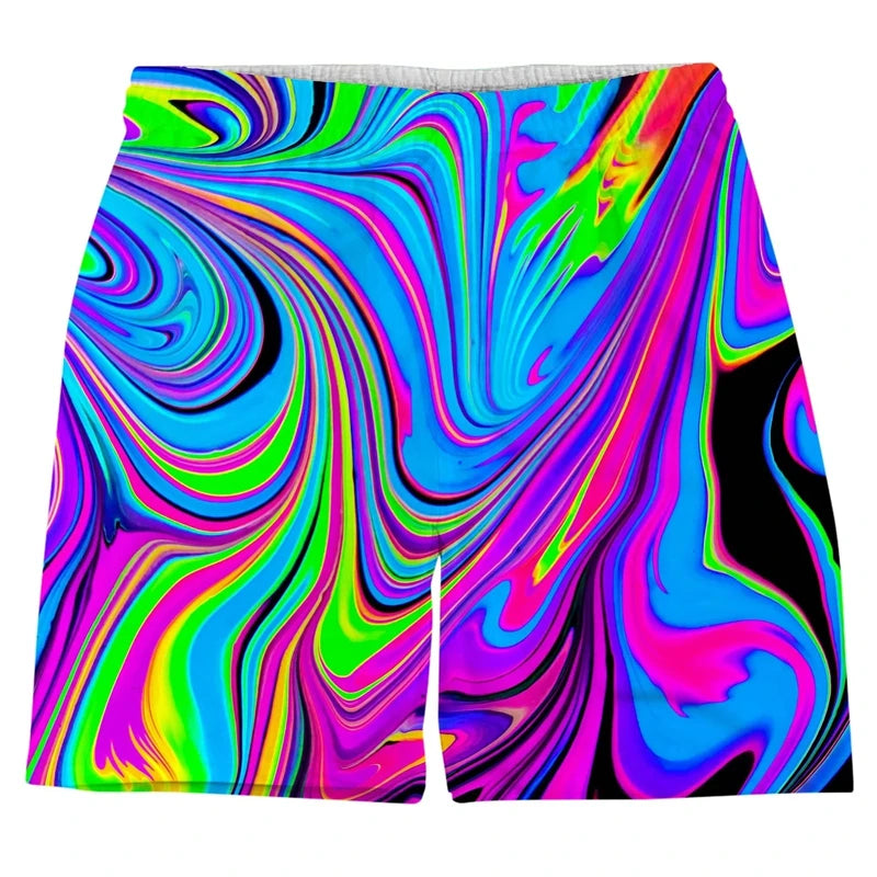 Men's Swimwear Shorts Oil Painting Harajuku 3d Surfing Board Shorts Casual Beach Mens Trunks Masculina Swimsuit Sports Pants 4XL