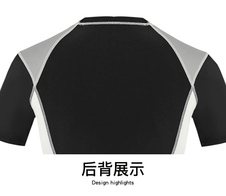 Boy Swimwear Short Shirt Two Piece Short Sleeve Solid Patchwork Teenager Children Kids Swimming Beach Wear 2024 9-16 years