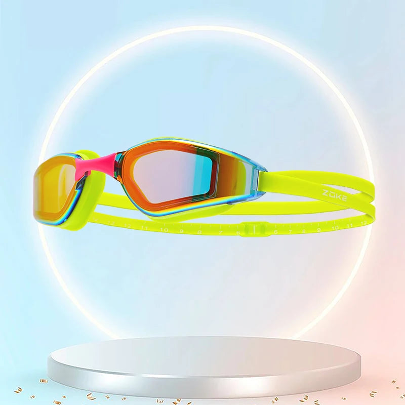 Professional Swim Goggles For Competition Zoke Electroplated Anti-Fog Swimming Goggles High-Definition Lenses With Clear Vision