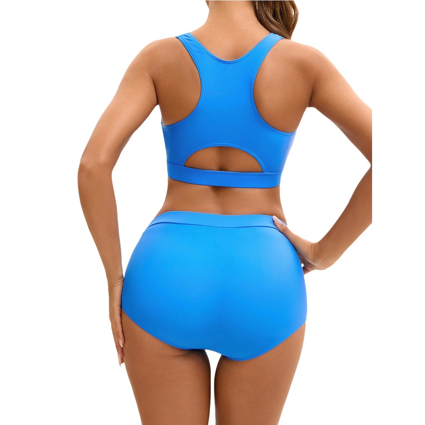 Womens Swim Sets Athletic Swimsuit Chest Pads Tank Top Swim Tops and Bottoms Suit Sport Swimwear Outfits Rash Guard Bathing Suit
