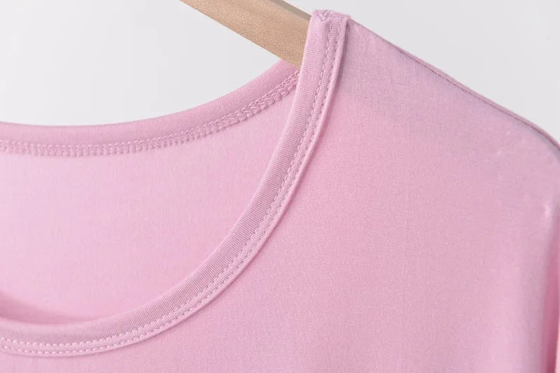 Plus size Summer women's Tshirt O-Neck Modal Loose T-shirt Solid color Simple Tee Tops XL to 8XL Bottoming Tshirts all match