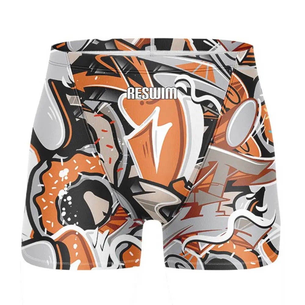 Swim Boxers Summer Swimming Trunks Men's Swim Jammer Surf Shorts Endurance Athletic Training Swimsuit Pants GYM Swimwear Beach Tights Shorts