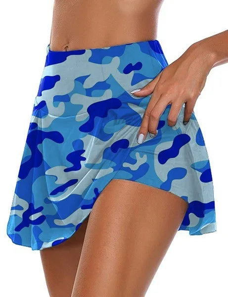 Women Sport Shorts Skirts Summer Breathable Casual Fitness Quick Drying Running Skort Female Active Athletic Yoga Fitness Skirt