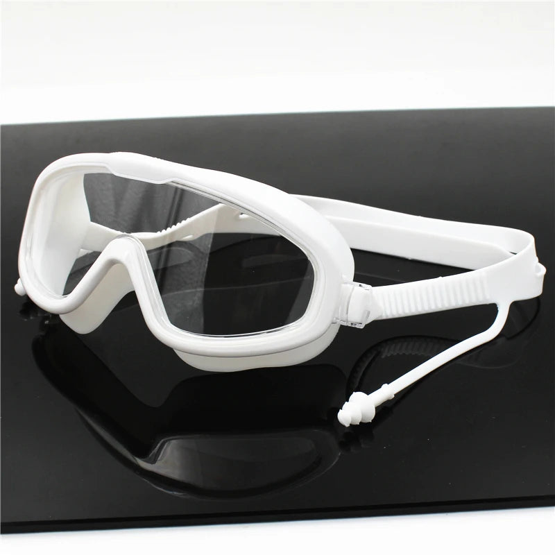 Big frame Professional Swimming Waterproof soft silicone glasses swim Eyewear Anti-Fog UV men women goggles for men women