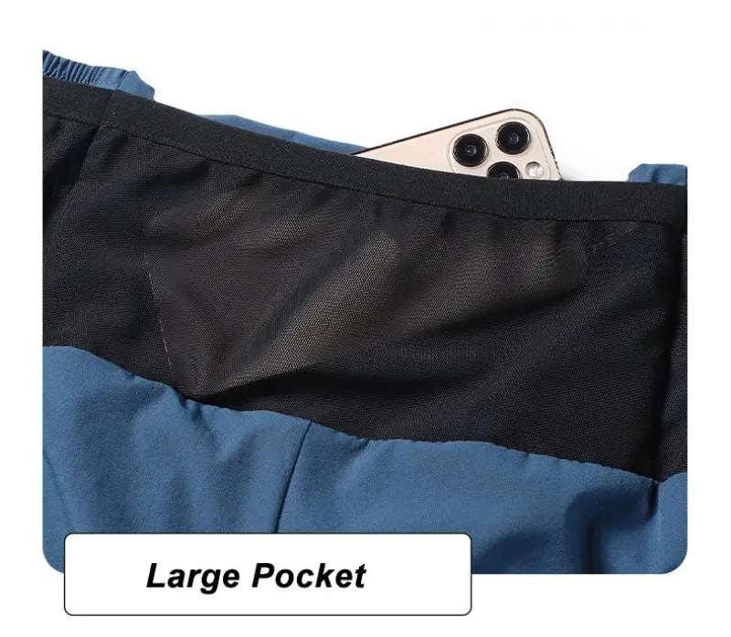 (S-5XL)Quick Dry Single Layer Marathon Trail Running Shorts with Mesh Net Waist Pouch for Fitness Workout Sport Shorts Men Teens