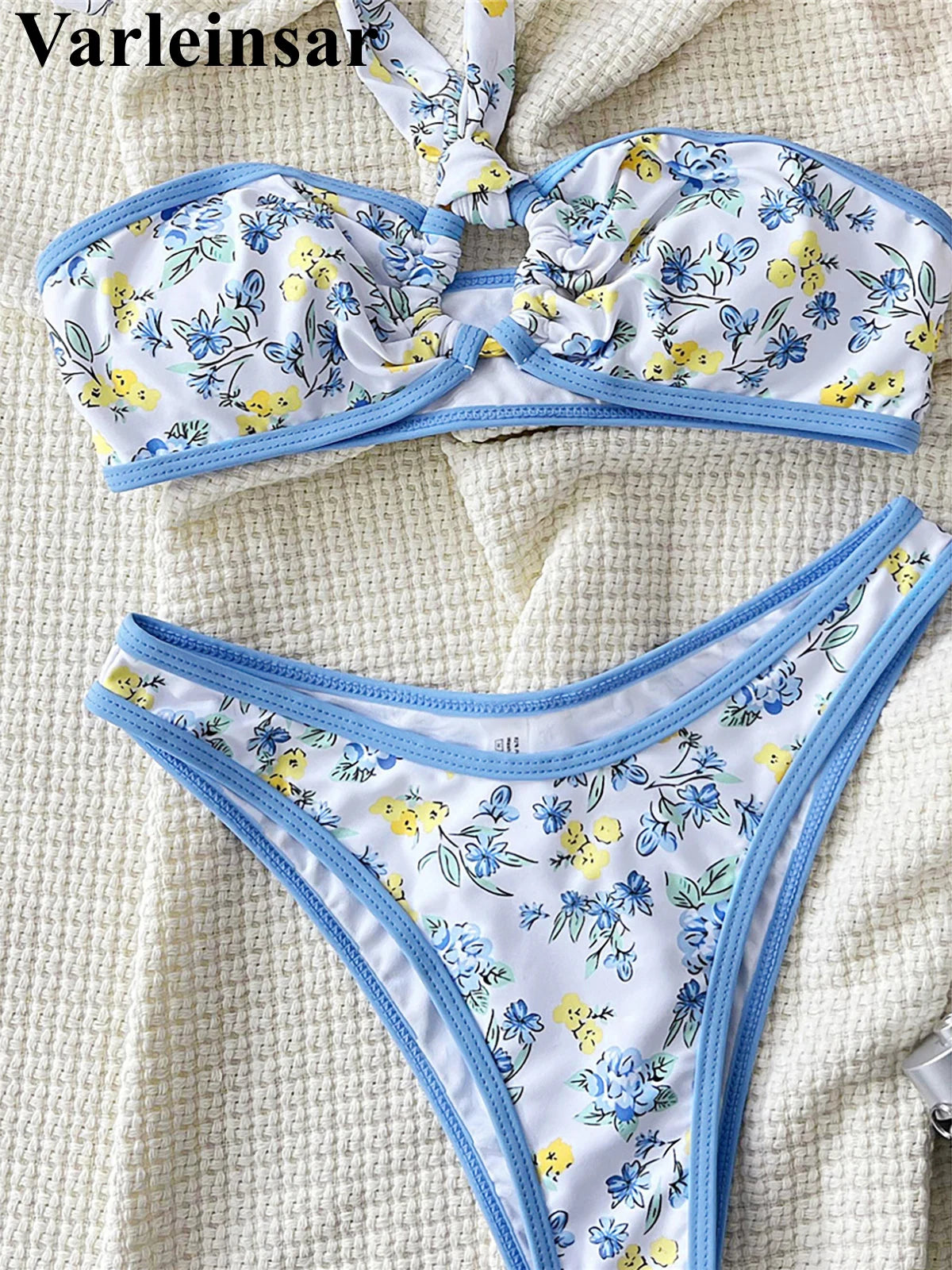 Floral Flower Printed Brazilian Bikini Female Swimsuit Women Swimwear Two-pieces Bikini set Bather Bathing Suit Swim