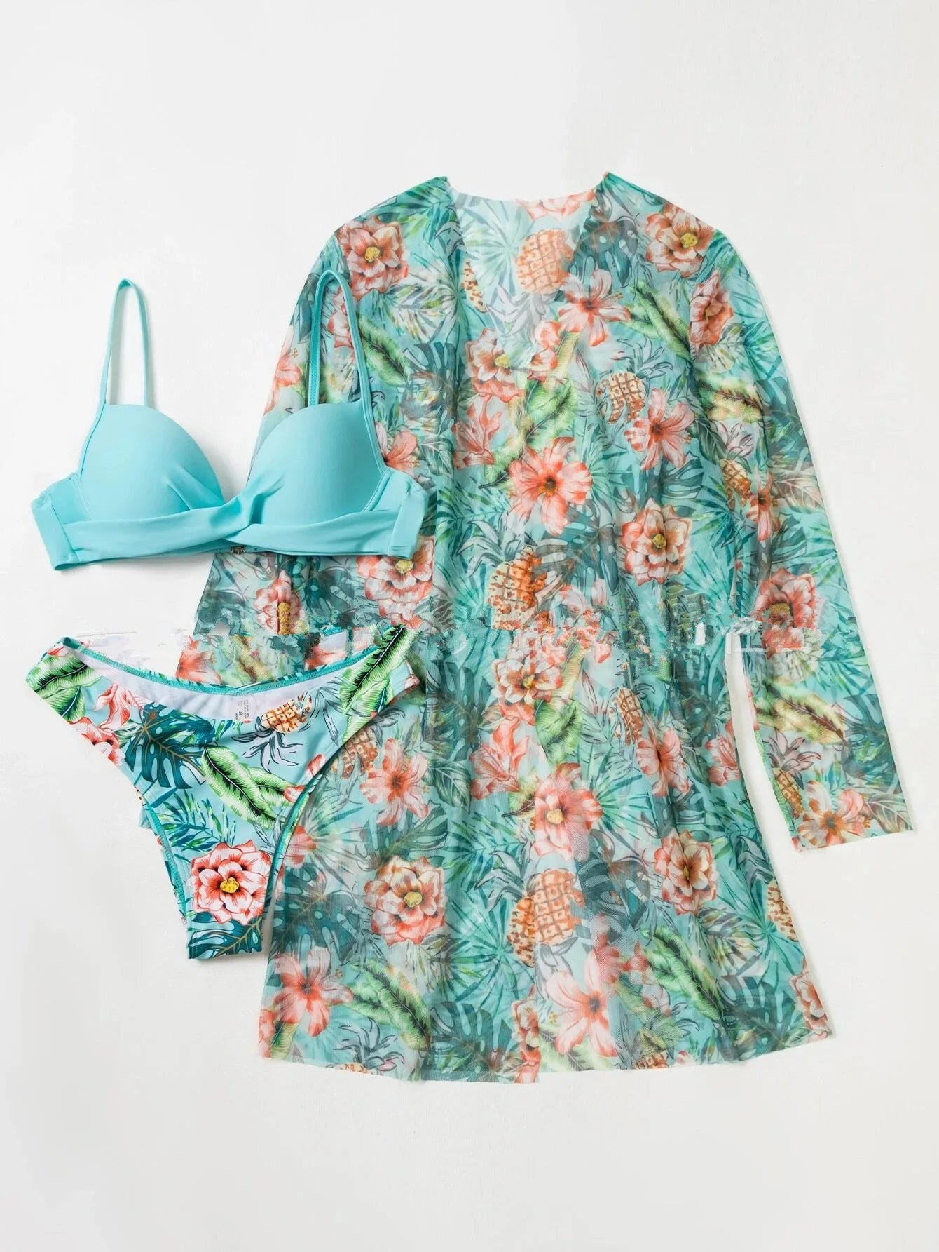 Bikini Set Beach Smock Cardigan Smock Woman Swimwear Bathrobe Bikini Beach Style Sun Protection Shirt Shawl