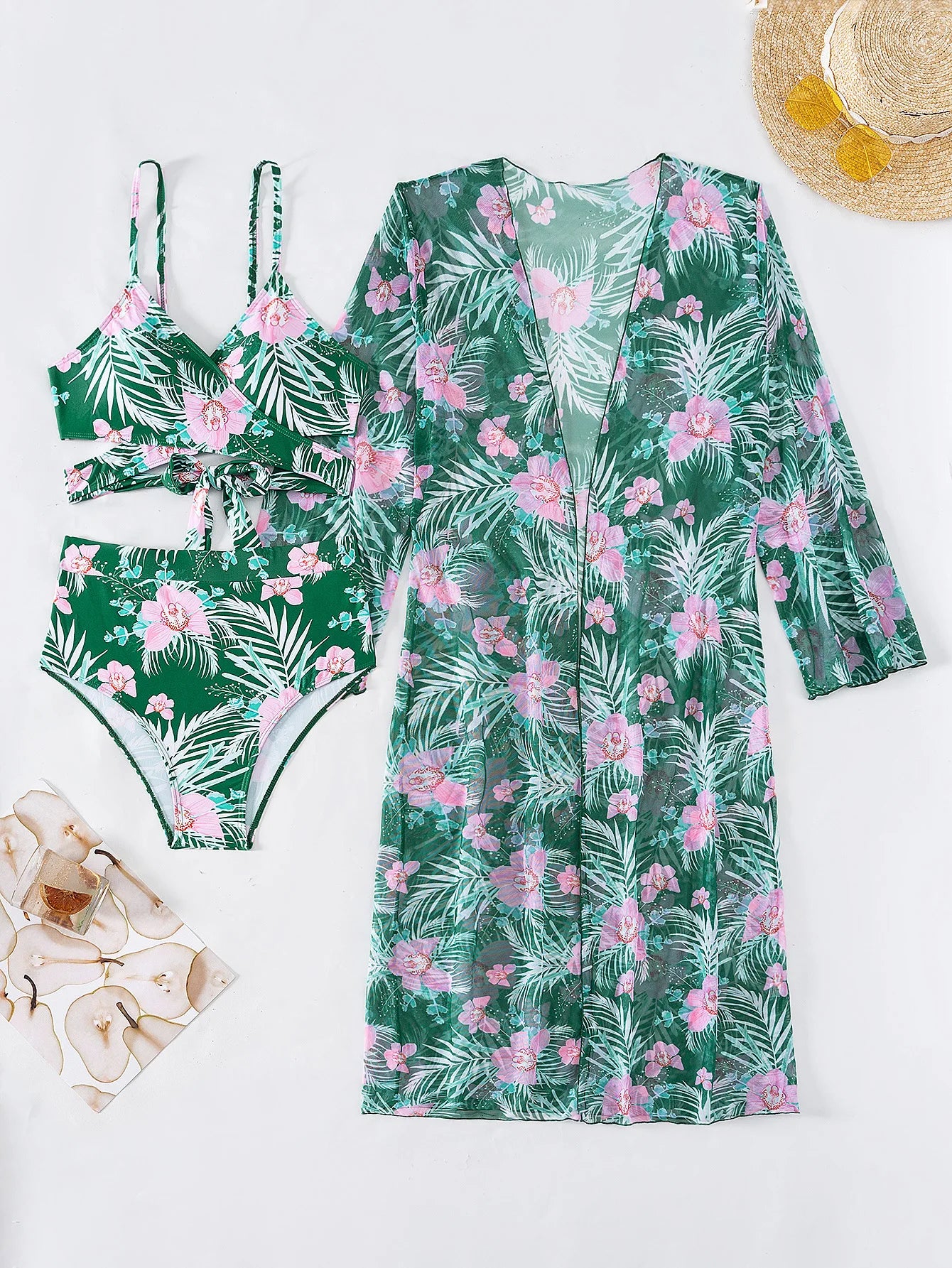 Swimsuits Female Swimwear Push Up For Beach Wear Three-Piece Bathing Suits Pool Bather Women's Swimming Suit