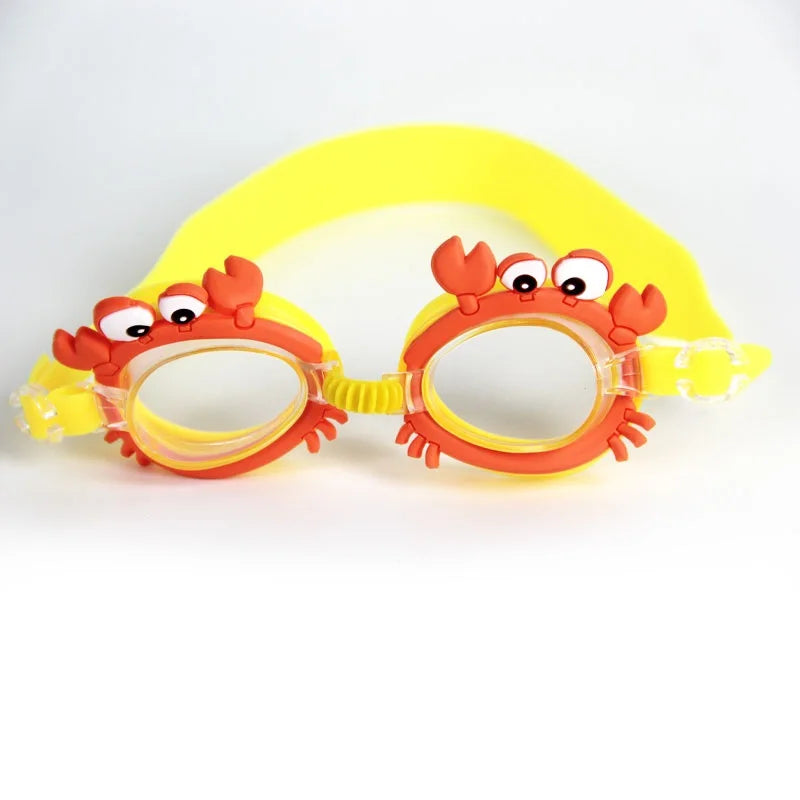 Professional Swimming Goggles Girl Cartoon Swim Glasses with Ear Plug Waterproof Anti Fog Swim Eyewear For Children Kids Gifts