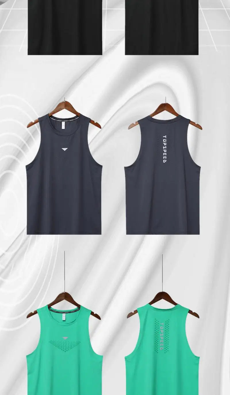 (M-3XL)Men Quick Dry Running Sport Vest Loose Fit Basketball Vest Plus Size Gym Singlets Fitness Tops Workout Sleeveless Shirt