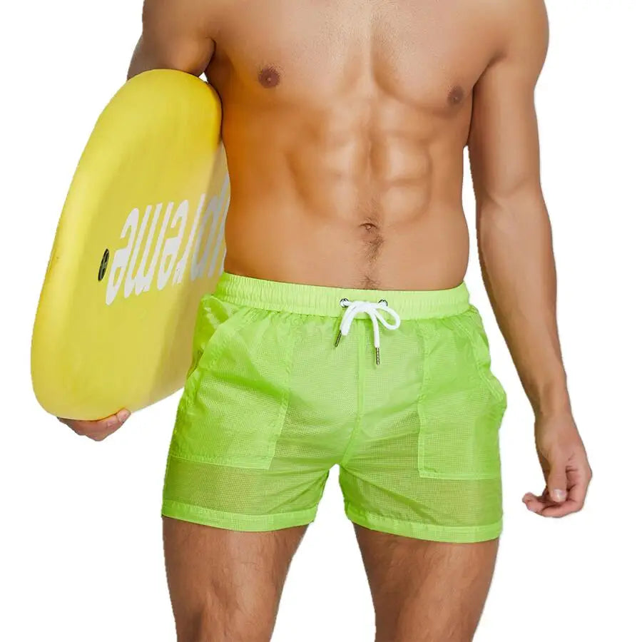 SEOBEAN Men Clothing Shorts Mesh Lined Casual Shorts Summer Thin And Light Quick Dry Gym Shorts Beach Surf Men Bottoms