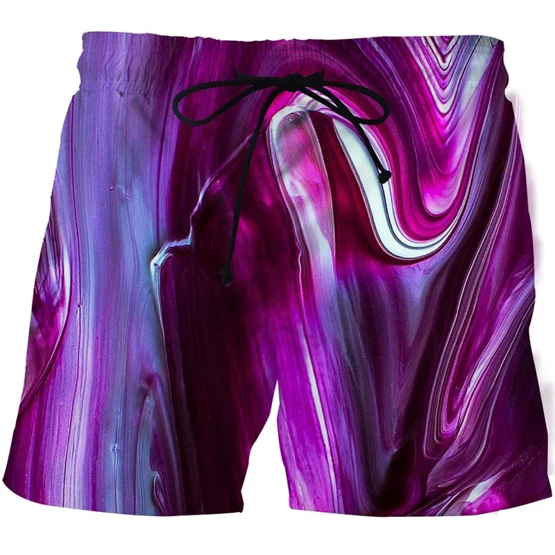Summer 3D Print Beach Shorts Men Women Abstract Art Cool Short Pants Casual Comforts Skateboard Sport Swim Trunks