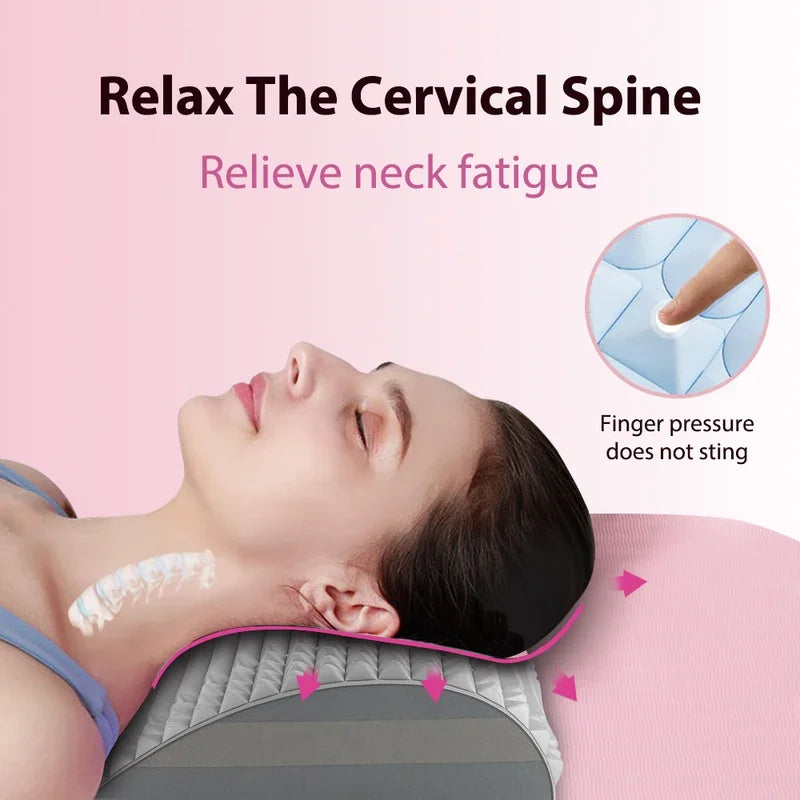 Lumbar device for physical stretching and massage relaxation of waist and back, yoga spine corrector for back opening pillow.
