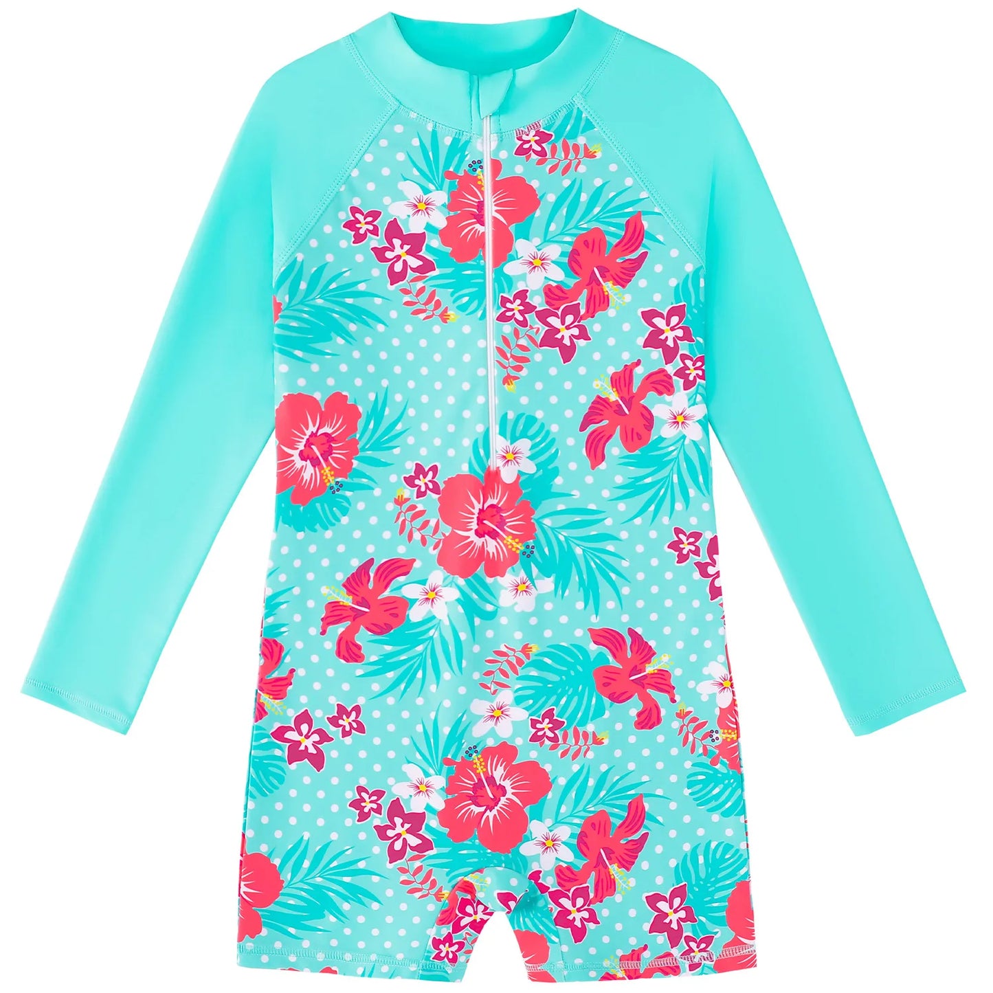 Children's Swimsuits Girls Long Sleeves Bathing Suit Unicorns Girls' Sunscreens 4-12Years Kids Water Sports Quick Dry Swimsuit