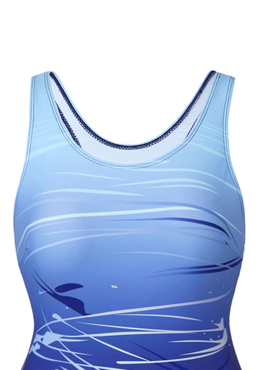 Large Plus Size Print One Piece Swimsuit Women Bodysuit Swimwear Female Bathers Bathing Swimming Swim Suit Beachwear