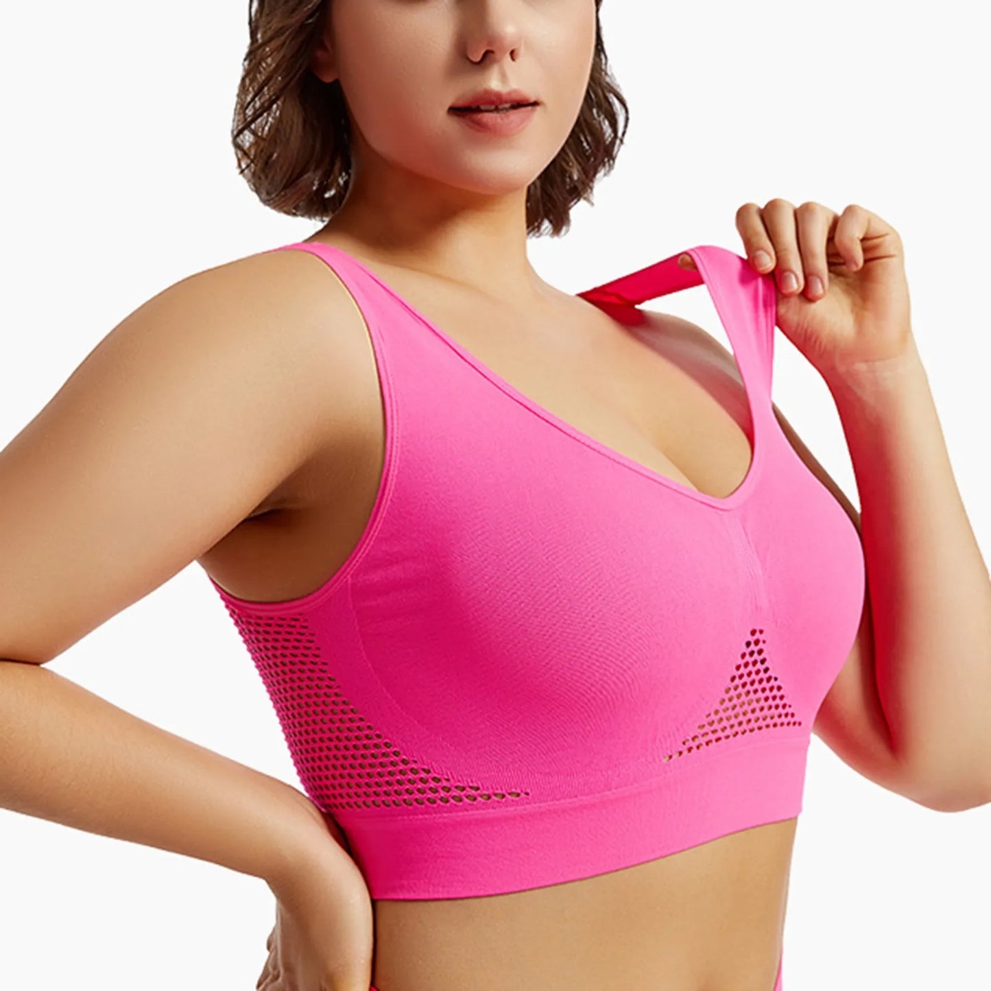 Multiple Colour Choice S-4XL Women Yoga Sport Bra Breathable Fitness Running Active Vest Padded Crop Tops Underwear gym Yoga top bras