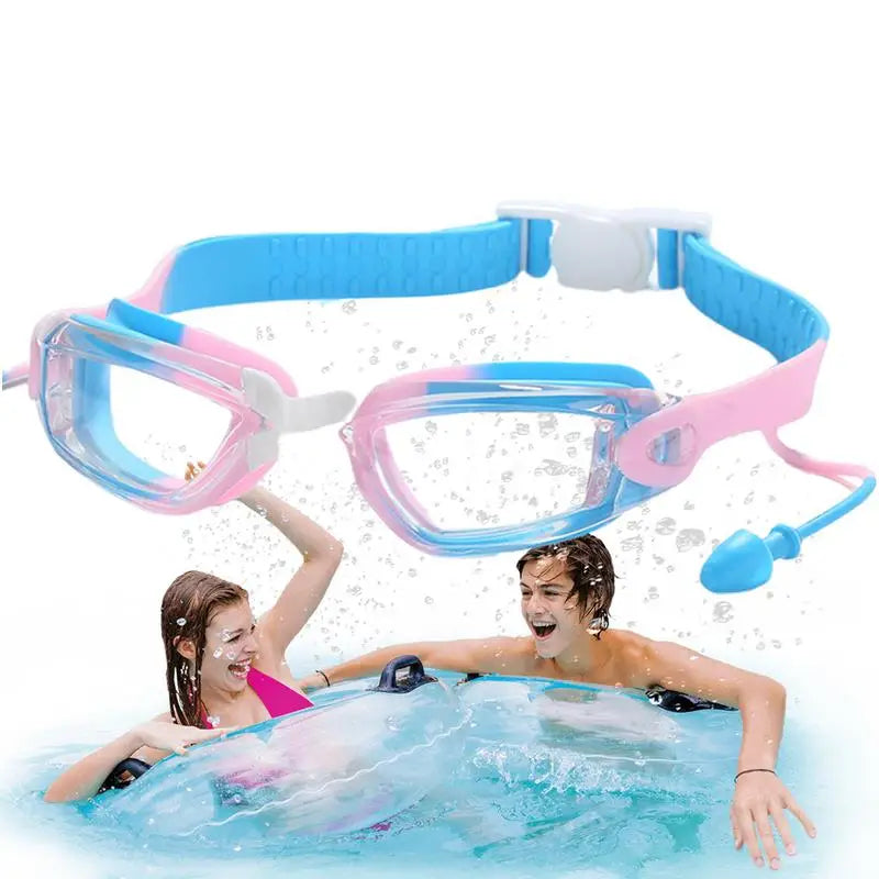 Kids Goggles For Swimming 8-12 Toddler Swim Goggles With Earplugs Swimming Glasses Waterproof Swim Glasses Kids Swimming Glasses