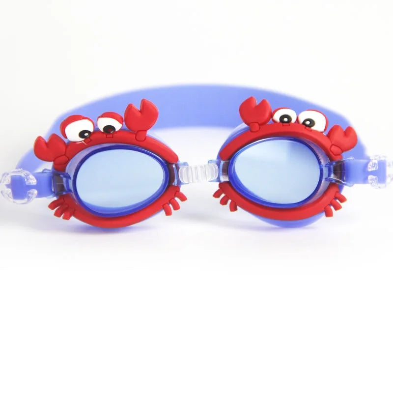Professional Swimming Goggles Girl Cartoon Swim Glasses with Ear Plug Waterproof Anti Fog Swim Eyewear For Children Kids Gifts