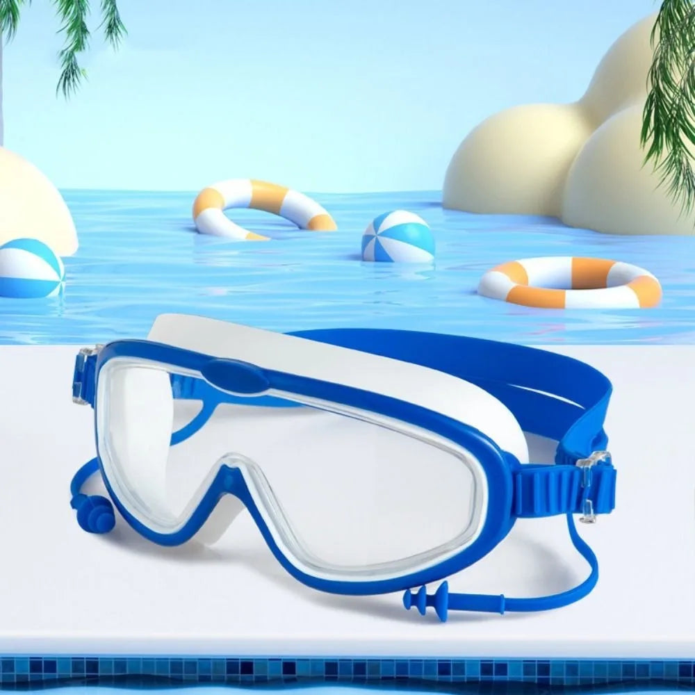 Swimming Gear Big Frame Swimming Goggles Anti Fog Wide View Swim Glasses Elastic Soft Swimming Eyewear Swimming Pool