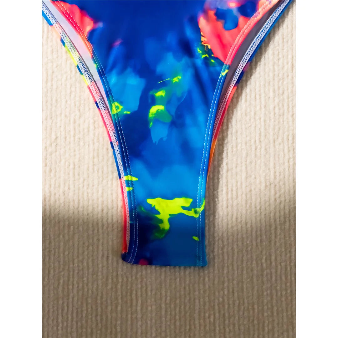 Colorful Printed Underwired Brazilian Bikini Female Swimsuit Women Swimwear Two-pieces Bikini set Bather Bathing Suit Swim
