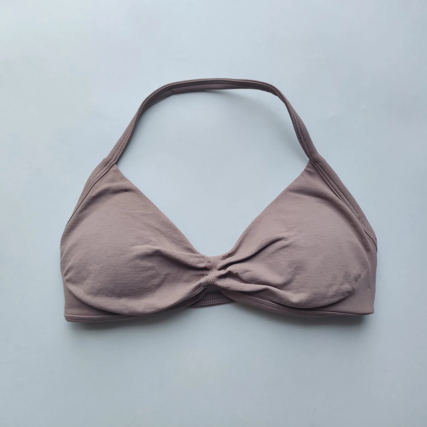 Sports Bra Strappy Backless Yoga Gym Bra Removable Cups Women Workout Clothing Gym Halter Sport Bras Yoga Tank Wrap Top