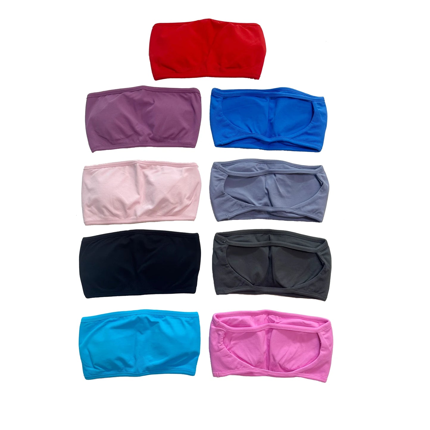 Backless Bandeau for Women Backless Sports Bra Strapless Open Back Gym Crop Top Seamless Strapless Bra Workout Yoga Top