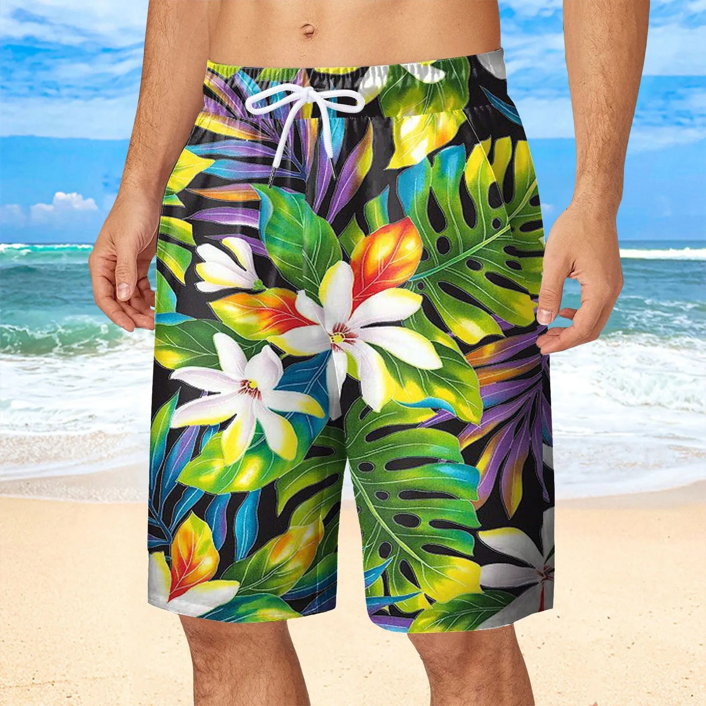 Mens Hawaii Beach Shorts Surf Board Sportwear Vacation Pants Boy Short Summer Cool Ventilate Clothing