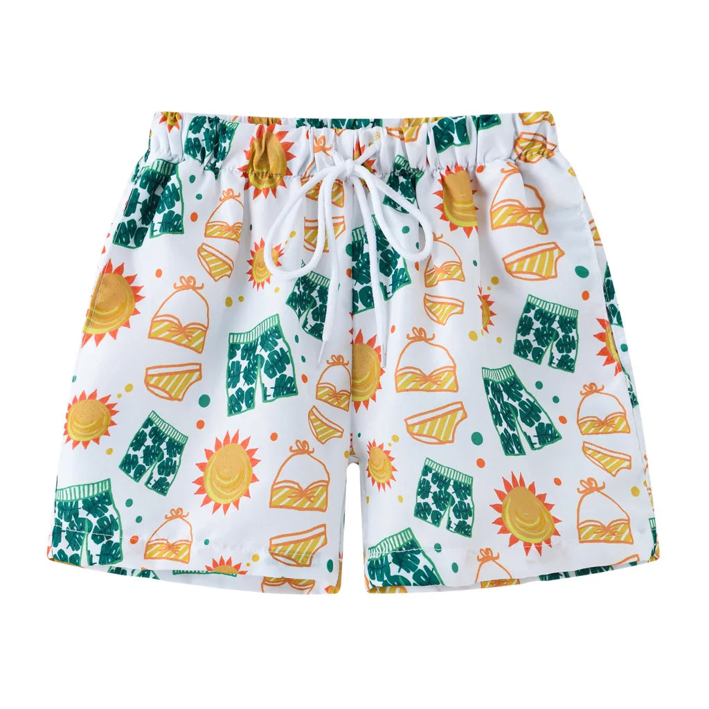 Summer Baby Boys Swimming Trunks For 2-8Years Kids Beach Shorts Cartoon Pattern Swimsuit Shorts Baby Bathing Suit Swimwear