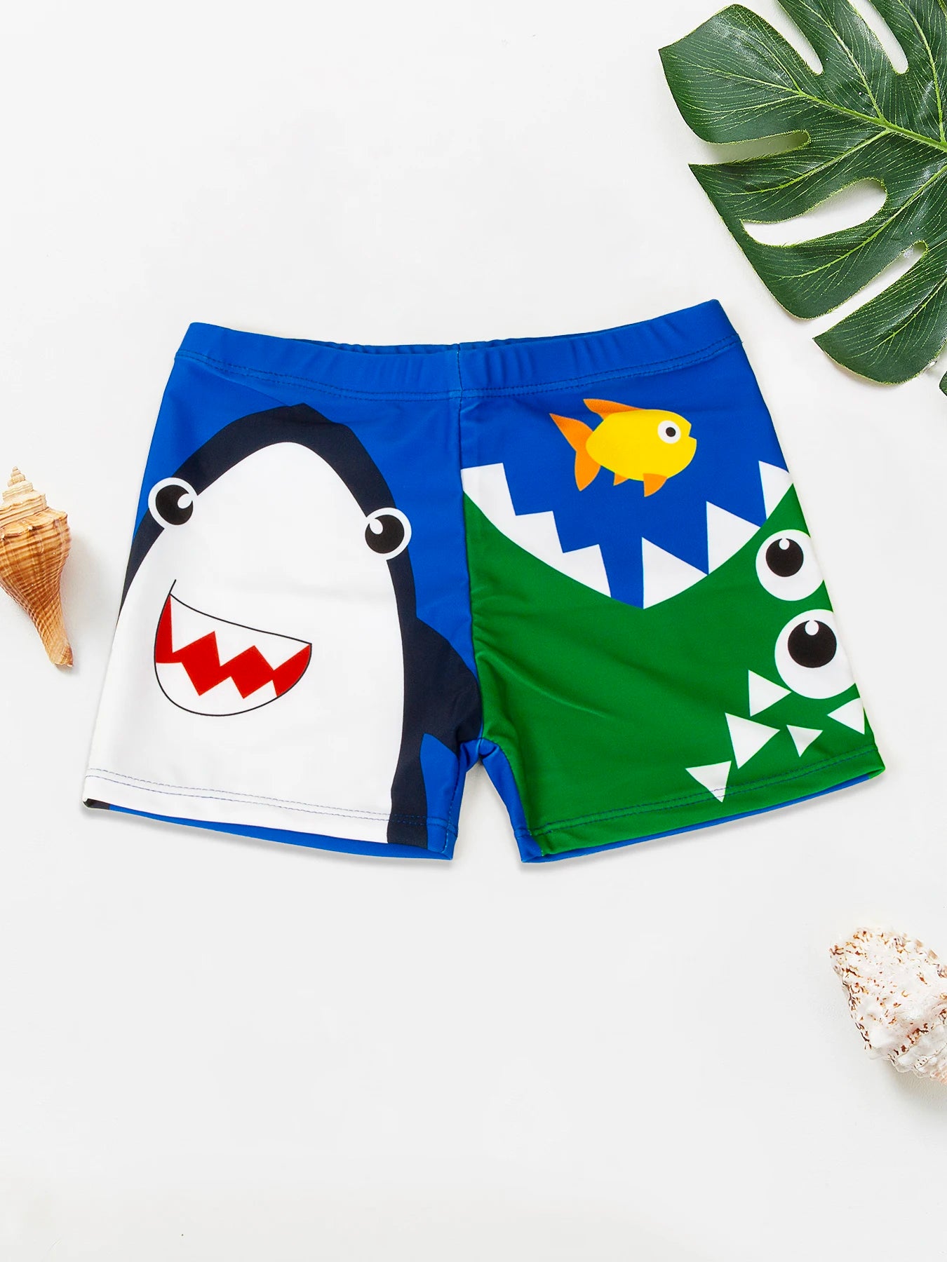 Boys Swim Trunks Cartoon Shark Dinosaur Crocodile Swimwear Kids Beach Shorts