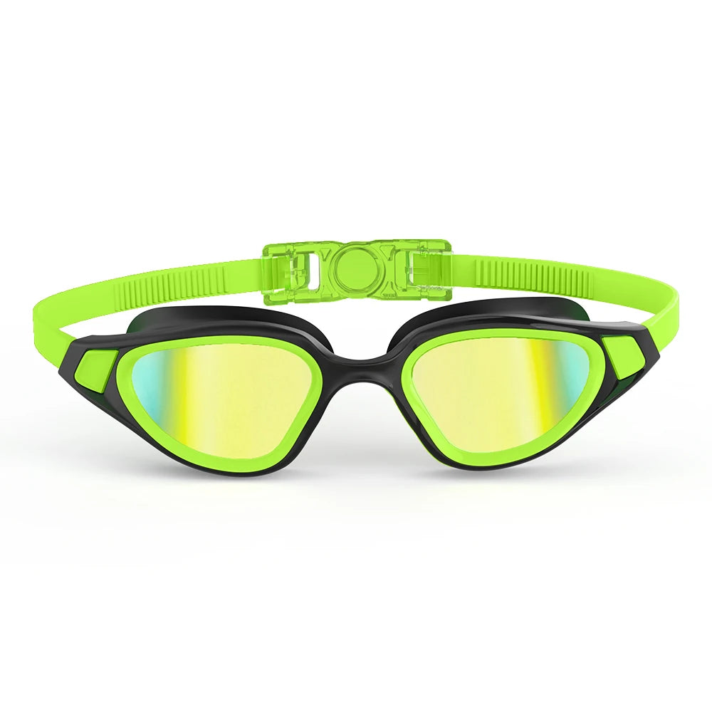 Professional Adult Anti-UV Swimming Goggles 180° Panoramic Electroplating Anti-Fog HD Lens Adjustable Silicone Swim Glasses