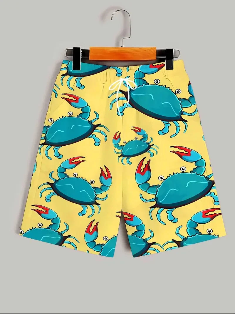 Coconut Leaves Man Swimwear Beach Briefs Summer Big Size Swimwear Men Board Shorts Casual Hawaiian 3D Flower Designer Shorts