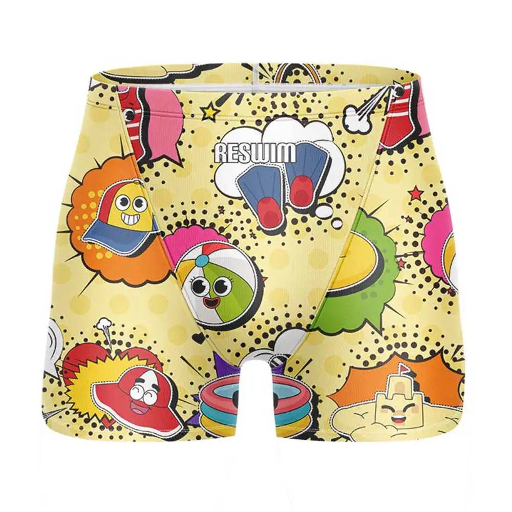 Swim Boxers Summer Men's Swimm Shorts Jammer Swimsuit Short Chlorine Resistant Swimwear Swimming Trunks Beach Tights Gym Surfing Pants