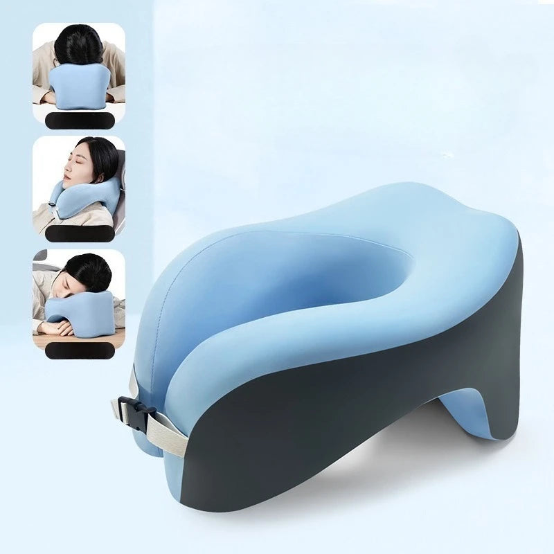 Travel Pillow U-Shape Pure Memory Foam Neck Pillow For Airplane Office Nap Cervical Pillows Flight Sleeping Head Neck Support