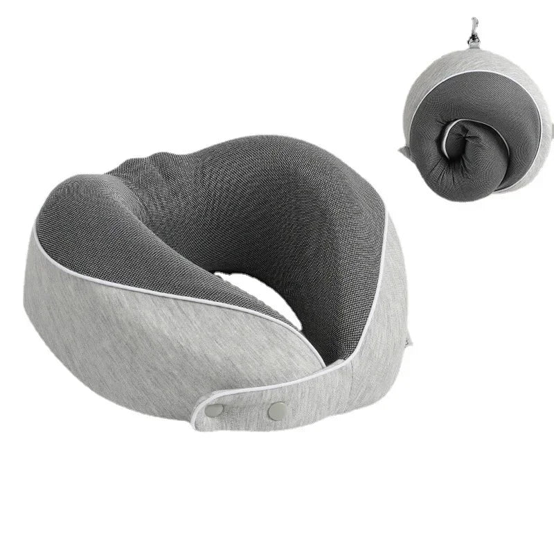 Travel Pillow Memory Foam Neck Support Flight Comfortable Head Cushion Support Neck Pillow Accessories for Sleep Rest Airplane
