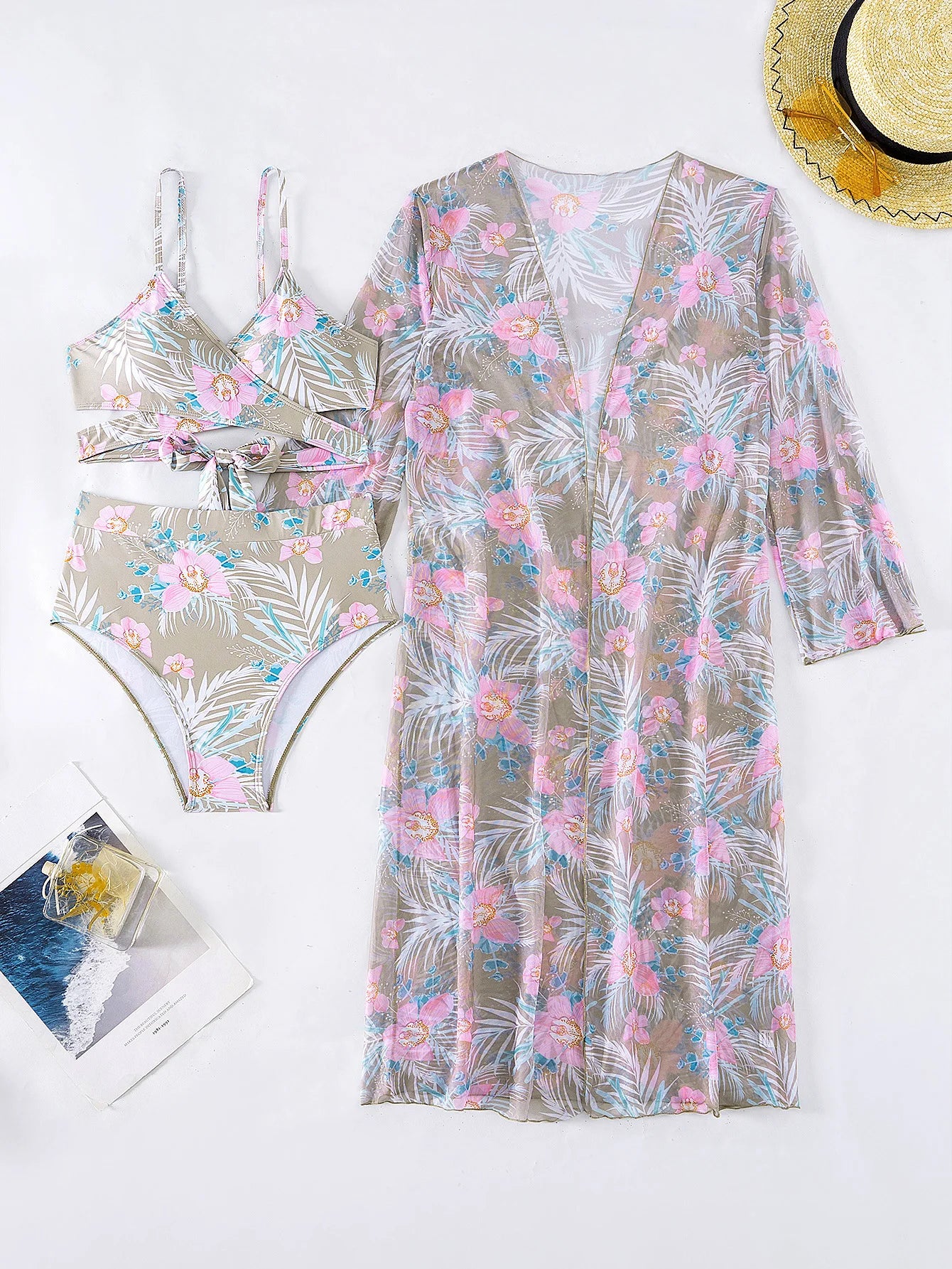 Swimsuits Female Swimwear Push Up For Beach Wear Three-Piece Bathing Suits Pool Bather Women's Swimming Suit