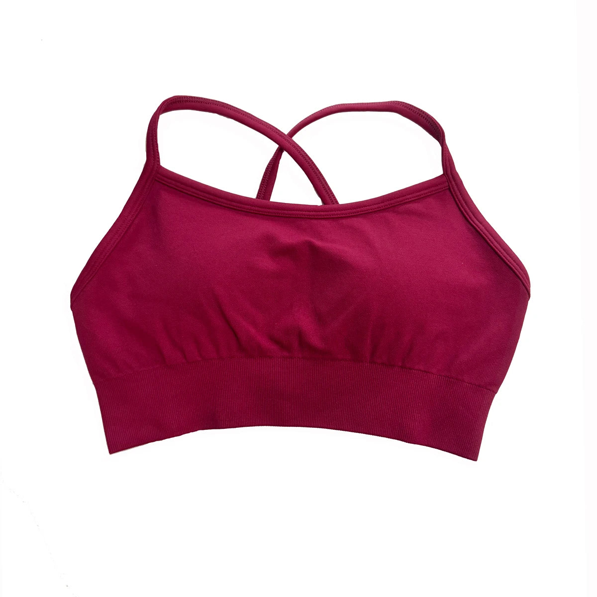 Strappy Backless Sports Bra for Women Backless Yoga Top Medium Support Strappy Gym Crop Top Stretchy Fitness Sports Top