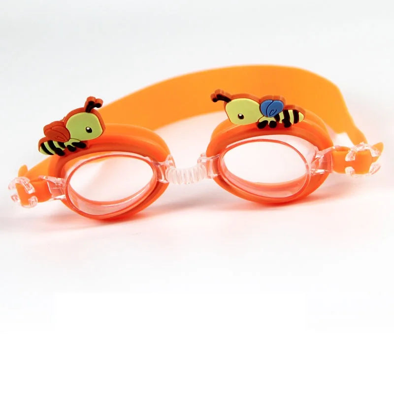 Professional Swimming Goggles Girl Cartoon Swim Glasses with Ear Plug Waterproof Anti Fog Swim Eyewear For Children Kids Gifts