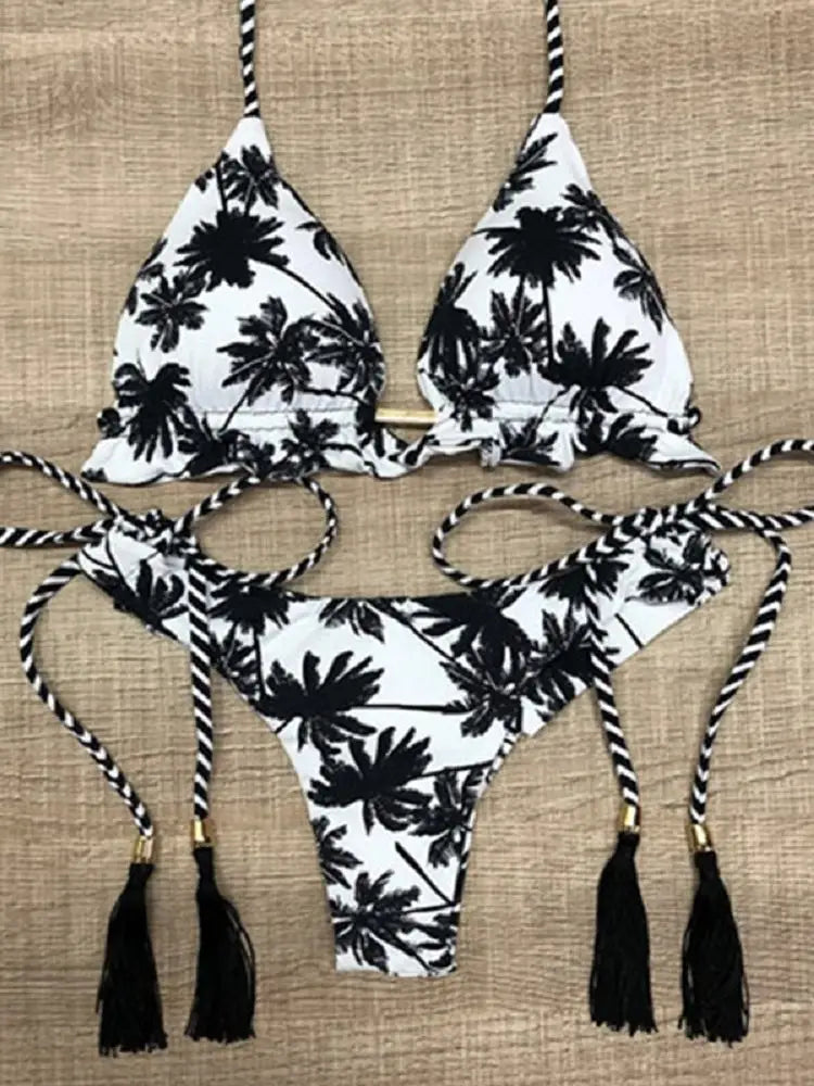 Bikinis Set Women Swimsuit Bandage Two-Piece Swimwear Brazilian Biquínis Beachwear Bathing Suit
