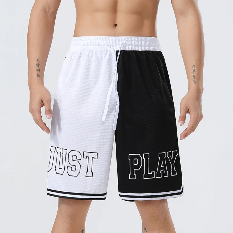 Men's Summer Jogging Sweatpants Fitness Training Short Bodybuilding Scanties Lightweight Loose Fitting Lace Up Gym Shorts