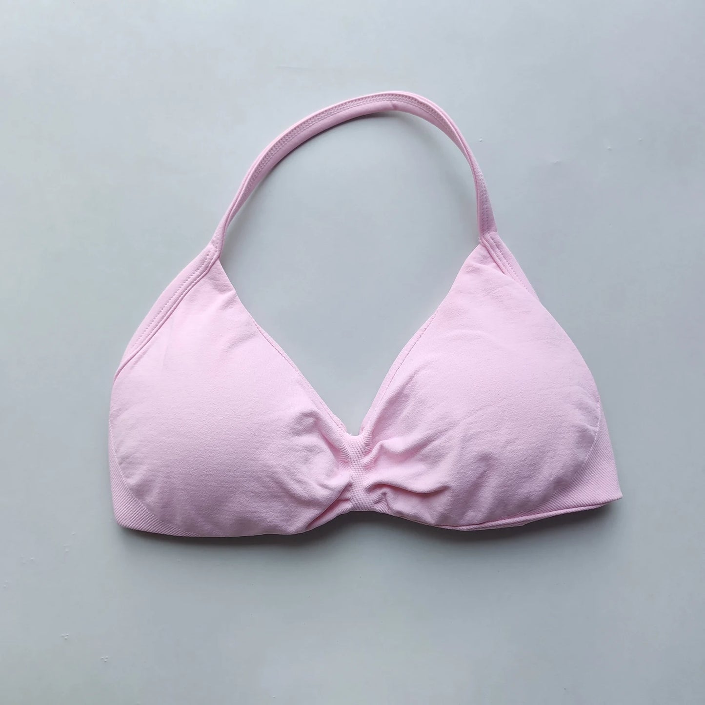 Sports Bra Strappy Backless Yoga Gym Bra Removable Cups Women Workout Clothing Gym Halter Sport Bras Yoga Tank Wrap Top
