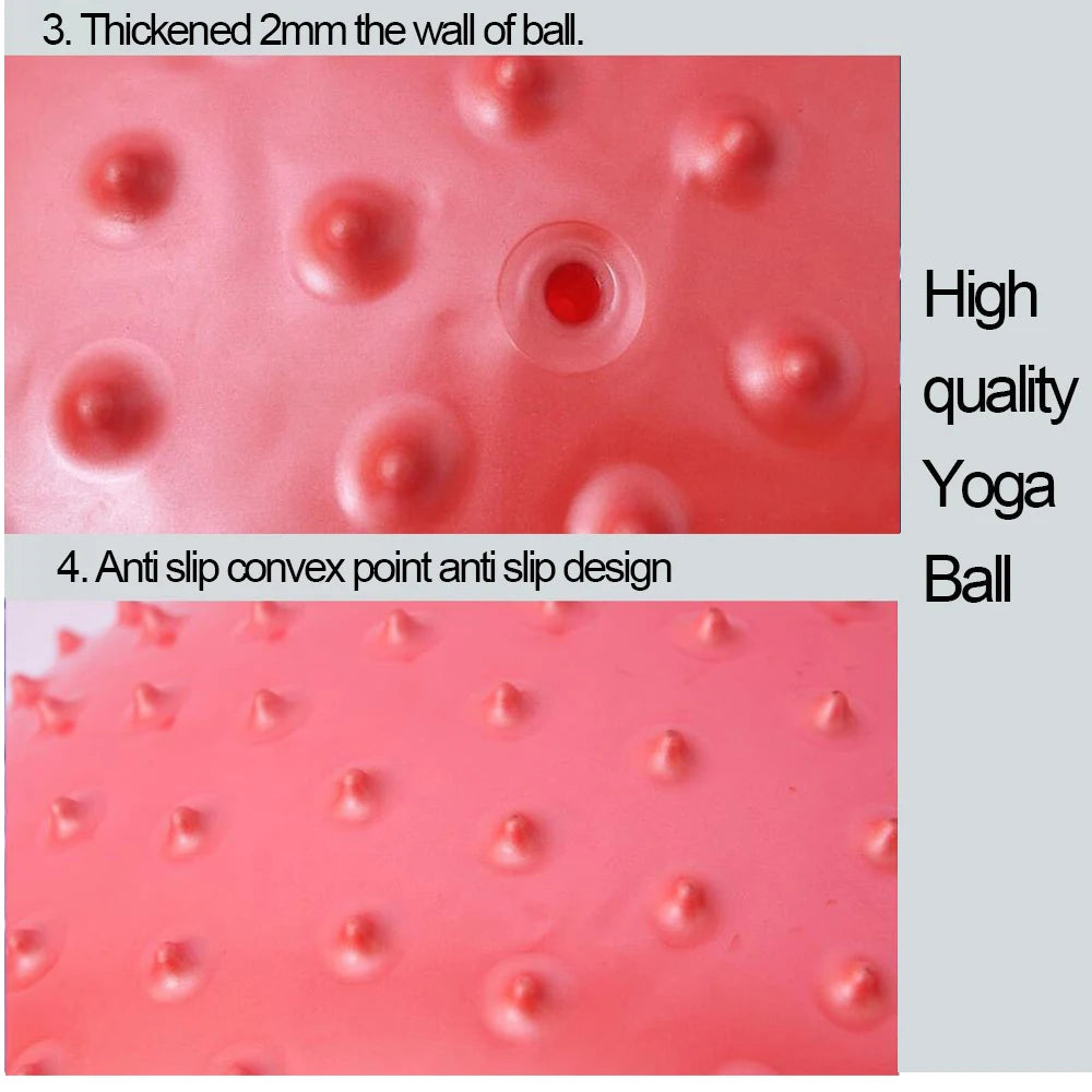 65cm Eco Friendly Explosion-Proof Thickened Round Point Massage Yoga Ball for Kids Sensory Training Fitness Yoga Spiky Balls