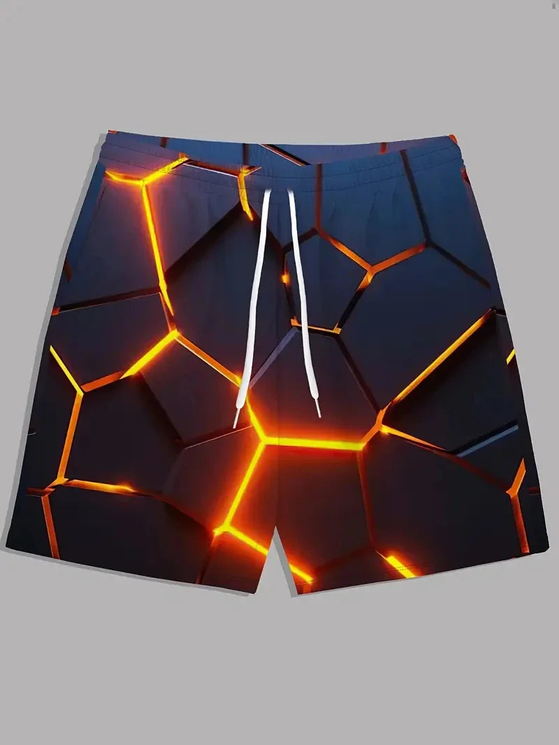 Coconut Leaves Man Swimwear Beach Briefs Summer Big Size Swimwear Men Board Shorts Casual Hawaiian 3D Flower Designer Shorts