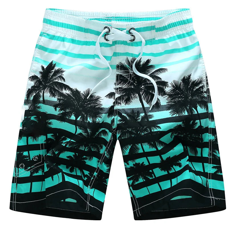 Coconut Tree Mens Swimwear Beach Shorts Surf Board Shorts Sportwear Pant Boy Short Swimsuit Summer Briefs Swimming Trunks