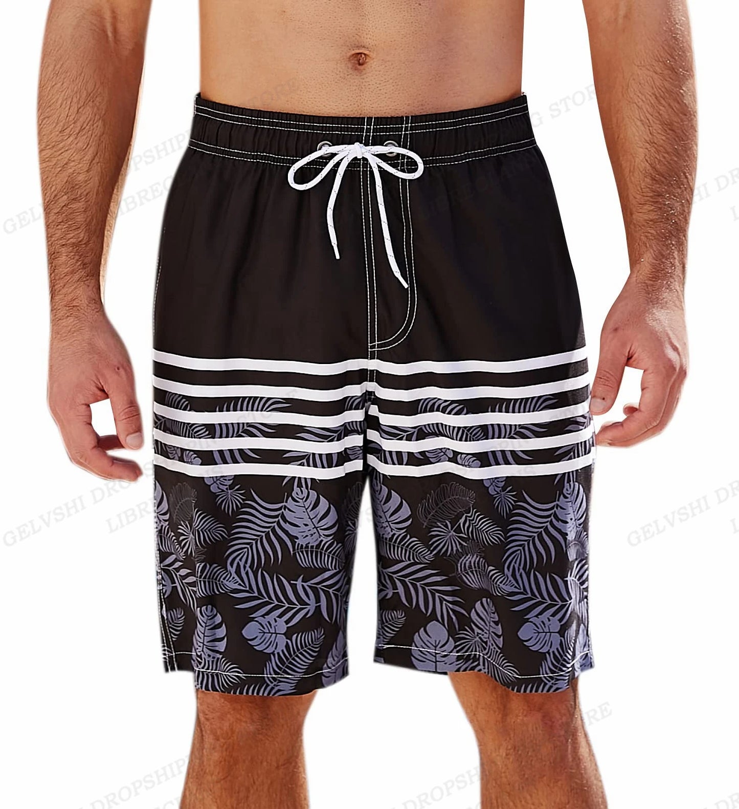 Men's Swimming Shorts Stripe 3d Surfing Board Short Kids Beach Shorts Men Swim Trunks Masculina Sports Fitness Pants Boy Briefs