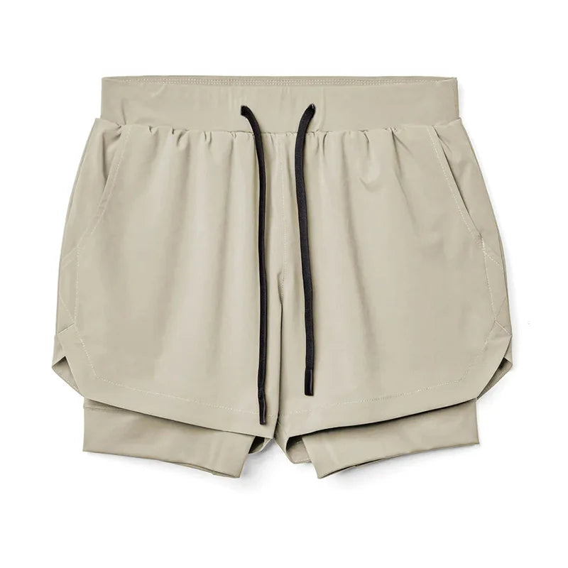 Running Shorts Male Gym Men's Shorts Crossfit 2 IN 1 Sport Shorts Homme Fitness Basketball Jogging Bodybuilding Short Pants