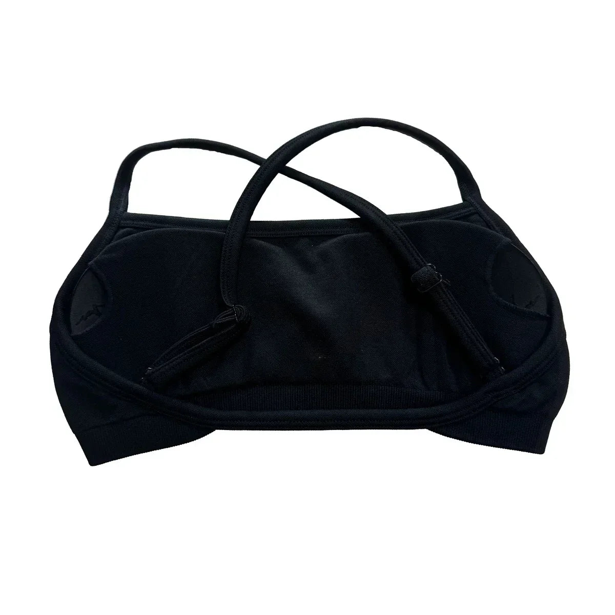 Adjustable Straps Crop Top For Women Open Back Yoga Top Bra Stretchy Gym Crop Top with Light Support Workout Sports Bra